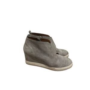 Paolo, Linea Gray, Wedge Sneakers, Side Zip, Size 7.5, KB232